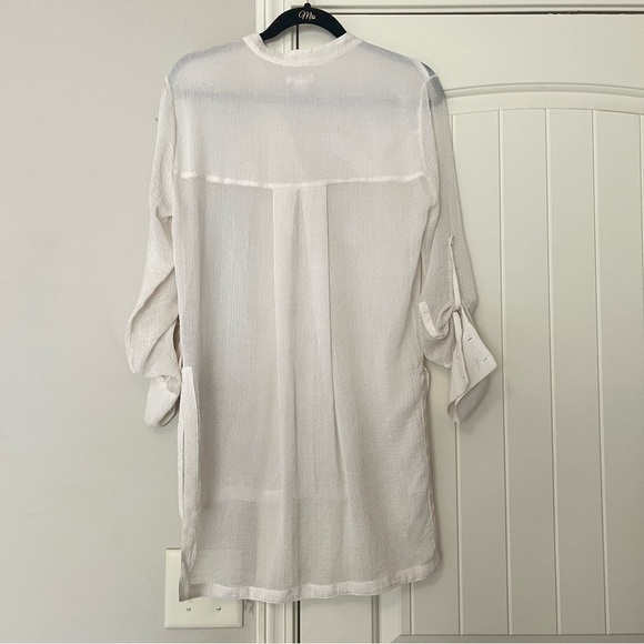 Helmut Lang Swift Button Down Triacetate-Blend Top White - Picture 5 of 8